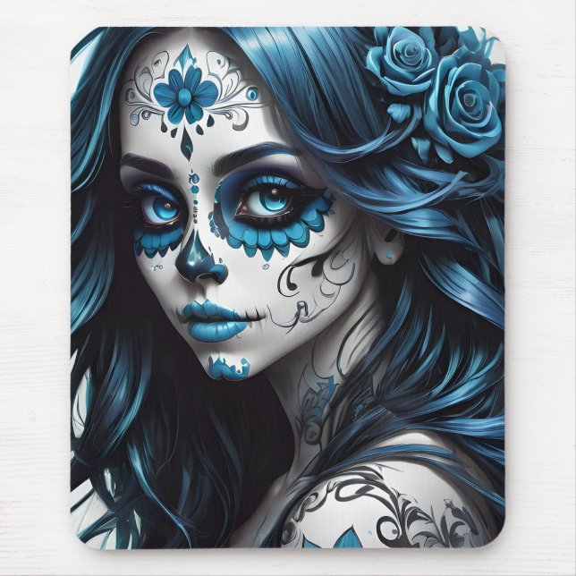 Mousepad Crânio de 9 azul (Frente)