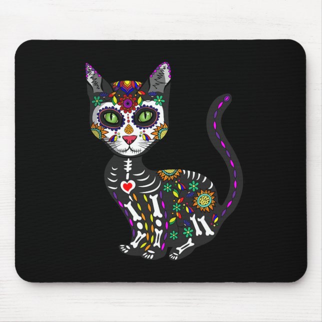 Mousepad Crânio De Açúcar Cinto Mexicano Dia Das Bruxas De  (Frente)