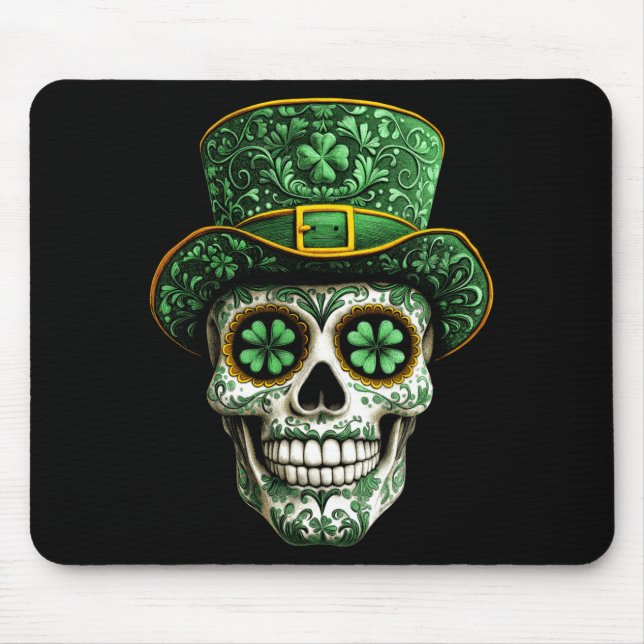 Mousepad Cranio de Açúcar Dia de São Patrício do Governo (Frente)
