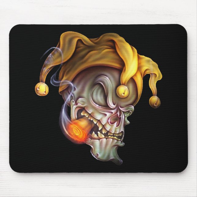 Mousepad Crânio de fumo do bobo da corte (Frente)