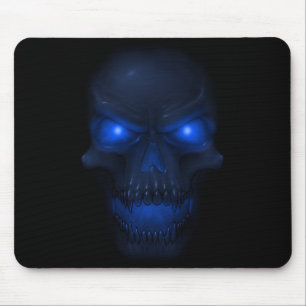Mousepad Crânio de incandescência azul