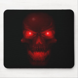 Mousepad Crânio de incandescência vermelho
