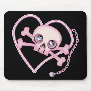 Mousepad Crânio de néon cor-de-rosa
