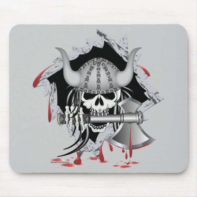 Mousepad Crânio de Viking (Frente)
