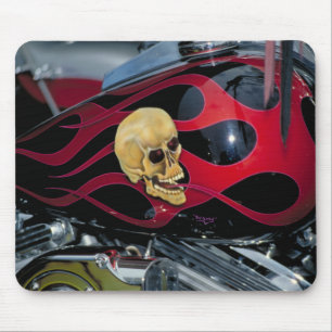 Mousepad Crânio do ciclo de motor - depósito de gasolina