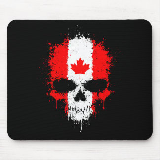 Mousepad Crânio do Splatter do gotejamento de Canadá