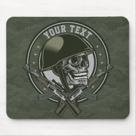 Mousepad Crânio e armas militares personalizados do Soldado