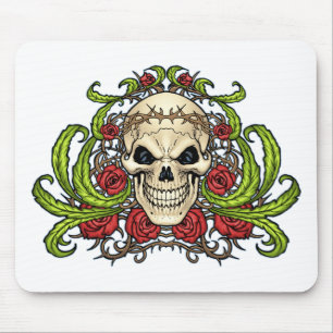 Mousepad Crânio e rosas com a coroa de espinhos pelo Al Ri