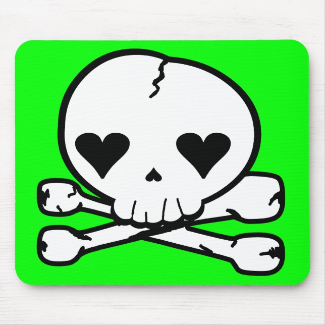 Mousepad Crânio Estranho Estilo Kawaii Gótico (Frente)