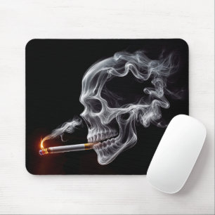 Mousepad Crânio fumante com cigarro