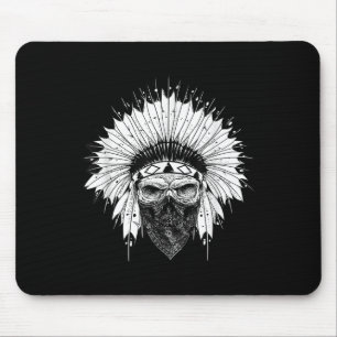Mousepad Crânio Indiano, Tatuagem Nativa Americana, Zany Br