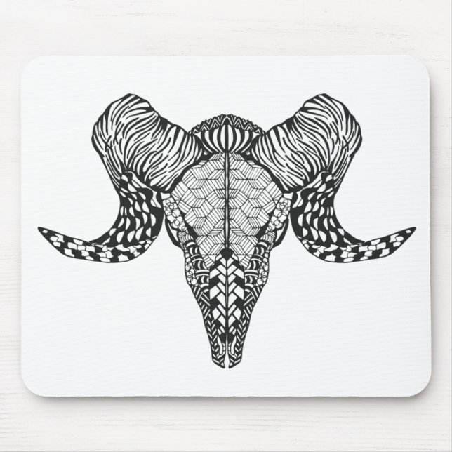 Mousepad Crânio inspirado dos carneiros (Frente)