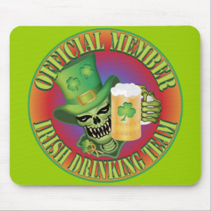 Mousepad Crânio irlandês da equipe do bebendo