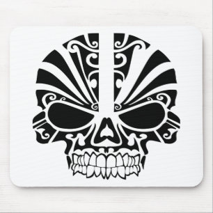 Mousepad Crânio maori da máscara do tatuagem