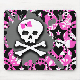 Mousepad Crânio & ossos de Emo