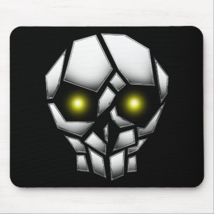 Mousepad Crânio Plantado com Olhos Brilhantes