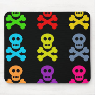 Mousepad Crânios coloridos