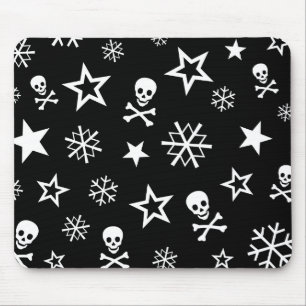 Mousepad Crânios e flocos de neve