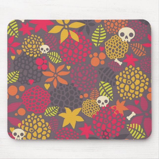 Mousepad Crânios e flores (Frente)