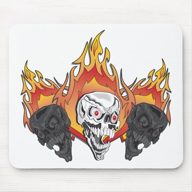 Mousepad Crânios flamejantes (Frente)