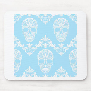 Mousepad crânios vitorianos azuis