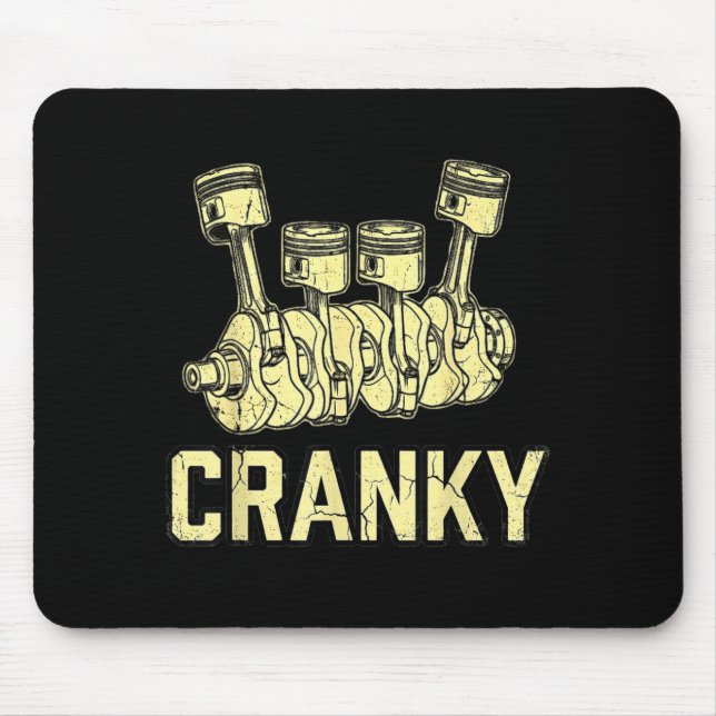 Mousepad Cranky Car Engine Crankshaft Fathers Day Dad Men H (Frente)