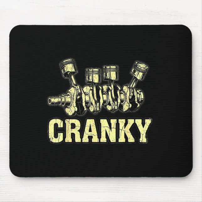 Mousepad Cranky Car Engine Crankshaft Fathers Day Dad Men H (Frente)