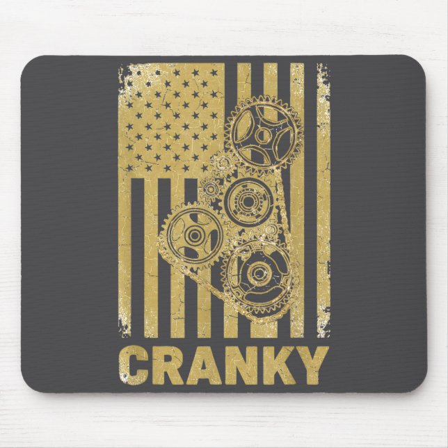 Mousepad Cranky Car Engine Crankshaft Lover Mechanics Fathe (Frente)