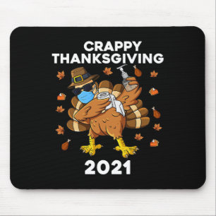 Mousepad Crappy Ação De Graças Dabbing Turkey Pilgrim Boys