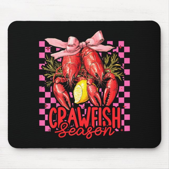 Mousepad Crawfish Season Crawfish Boil Lobster Cajun Men Wo (Frente)