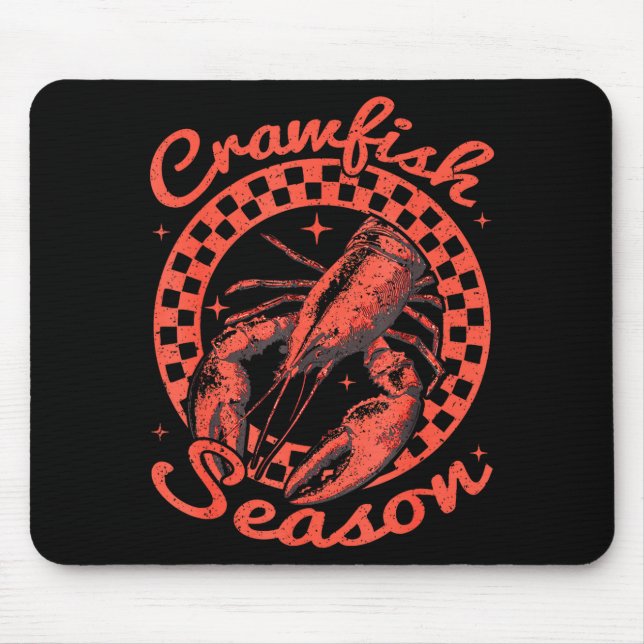Mousepad Crawfish Season Crawfish Boil Lobster Cajun Men Wo (Frente)