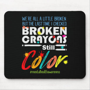 Mousepad Crayons Ainda Colorido Suporte à Consciência da Sa