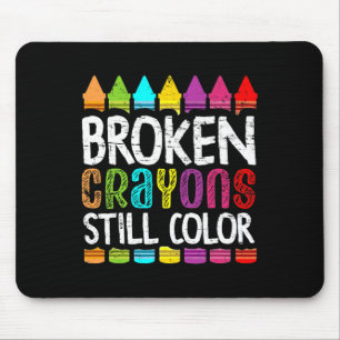 Mousepad Crayons Partidos Ainda Coloridos Awarenes De Saúde