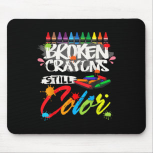 Mousepad Crayons Partidos Ainda Coloridos Camisas Coloridas