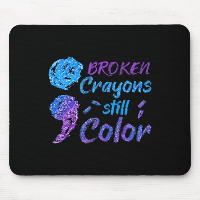 Mousepad Crayons Partidos Ainda Conscientes do Suicídio Col (Frente)