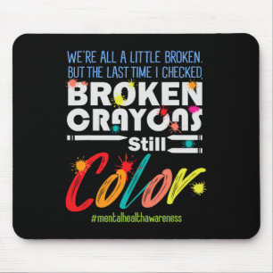 Mousepad Crayons Partidos Ainda Cores Sensibilização Para A