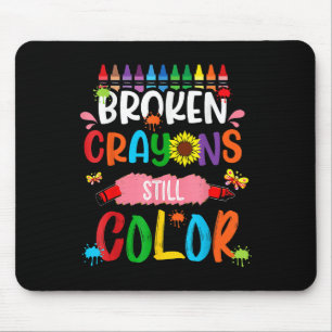 Mousepad Crayons Partidos Ainda Cores Sensibilização Para A