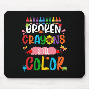 Mousepad Crayons Partidos Ainda Cores Sensibilização Para A