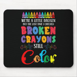 Mousepad Crayons Partidos Ainda Cores Sensibilização Para A