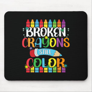 Mousepad Crayons Partidos Ainda Cores Sensibilização Para A