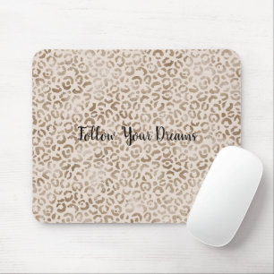 Mousepad Cream Brown Leopardo Print