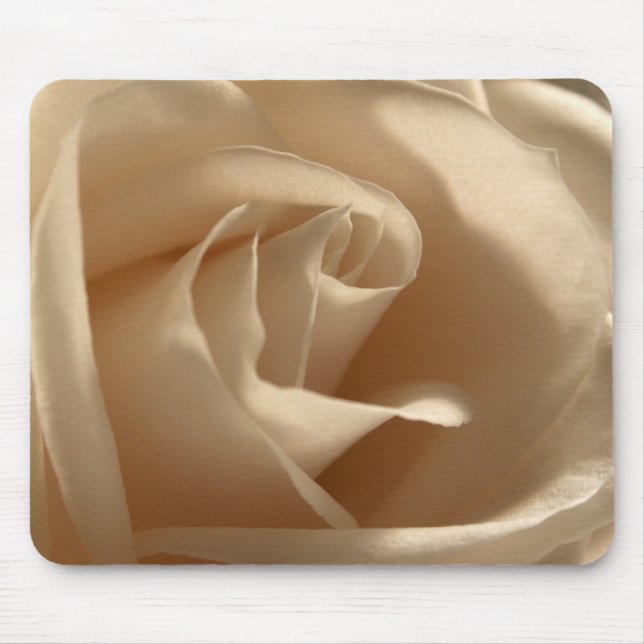 Mousepad Cream Rosa Foto Bonito Floral Fllower Petals Bloom (Frente)