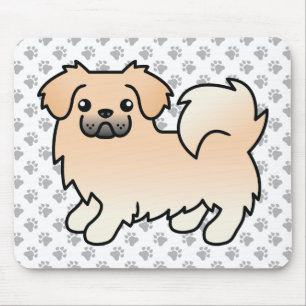 Mousepad Cream Tibetano - Espanhol - Cão e patas