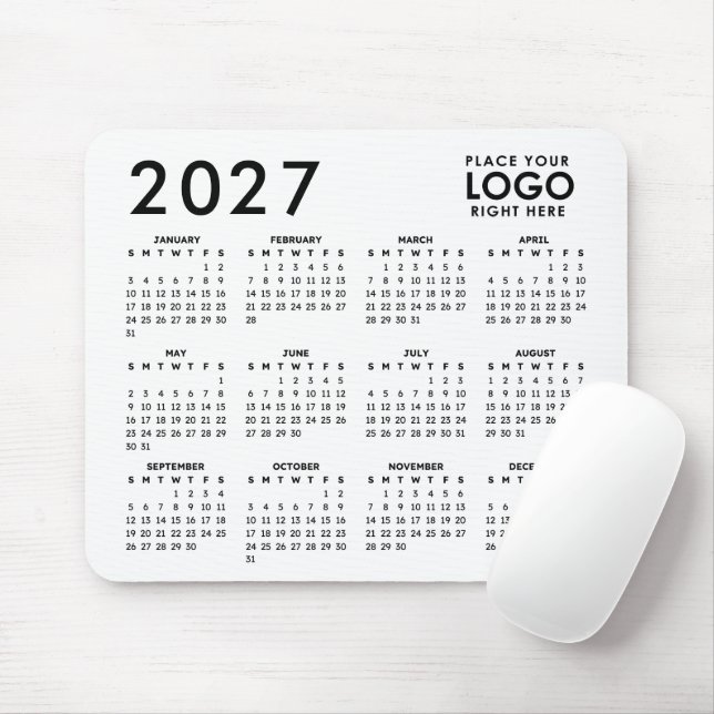 Mousepad Create Your Own 2027 Business Logo Calendar (Com mouse)