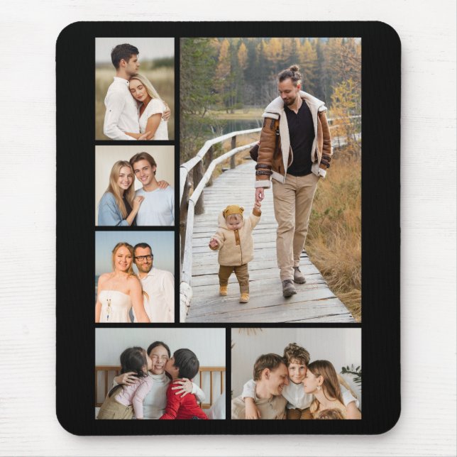 Mousepad Create Your Own 6 Photo Collage (Frente)