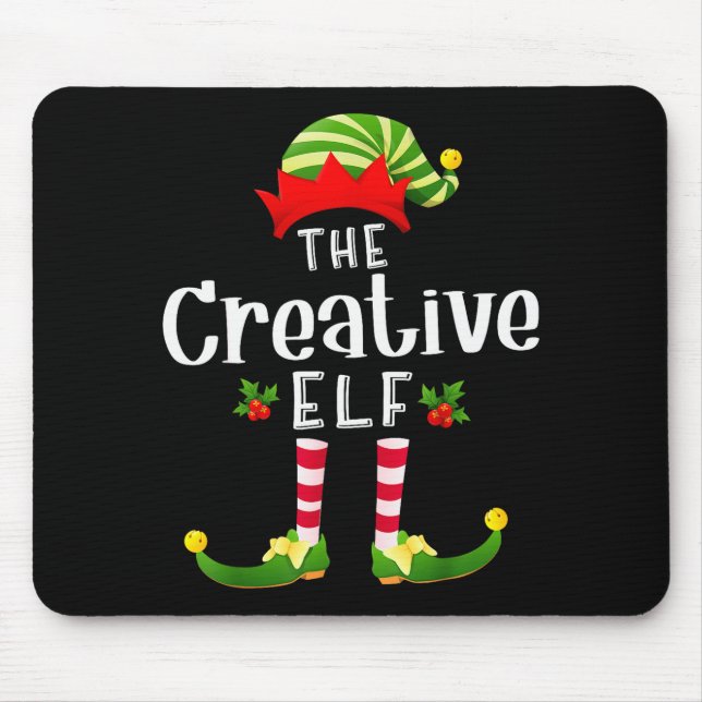 Mousepad Creative Christmas Elf Matching Pajama X-mas Party (Frente)