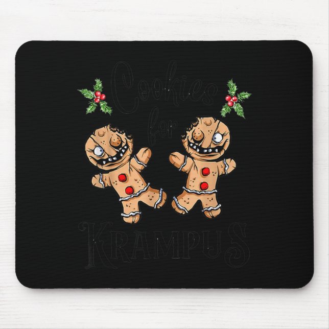 Mousepad Creepy Gingerbread Cookies For Krampus Xmas Goth H (Frente)