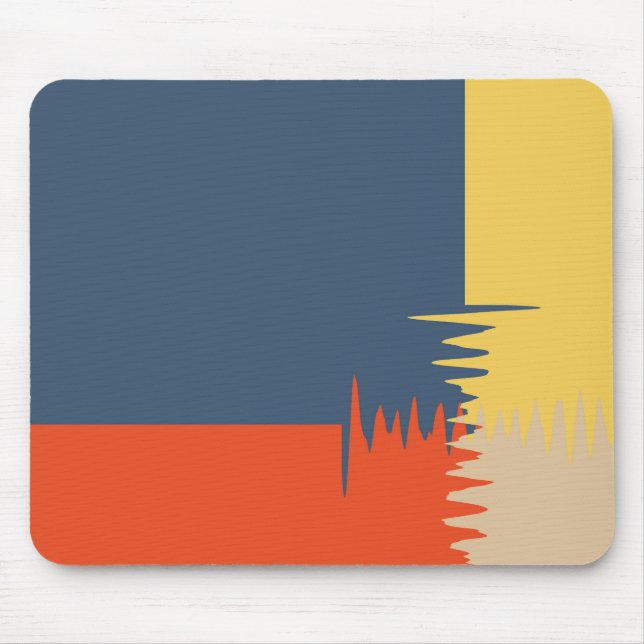 Mousepad Creme Amarelo Vermelho Azul (Frente)