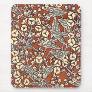 Mousepad creme flores impressão