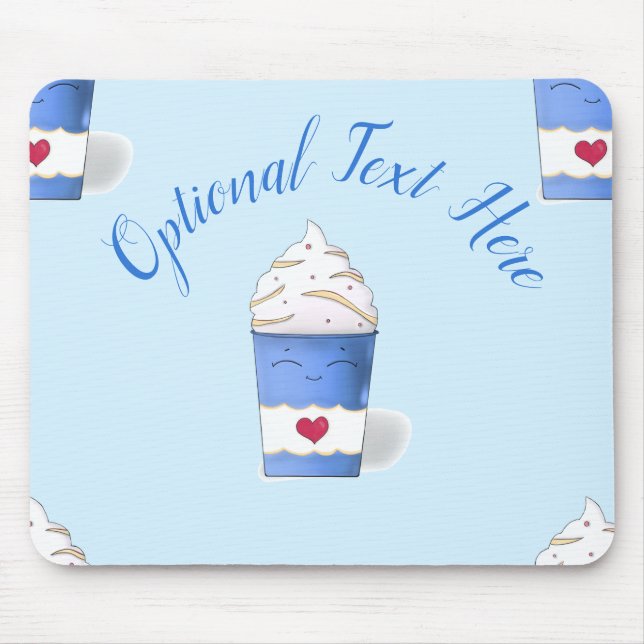 Mousepad Creme Latte & Whipped (Azul) (Frente)